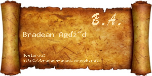 Bradean Agád névjegykártya